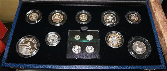 A Queen 80th Birthday collection proof coin set